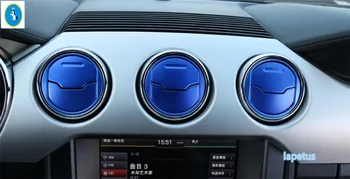 Lapetus Centrinė Kontrolė Oro Kondicionierius AC Ventiliacijos Angos Apdaila Padengti Trim Tinka Ford Mustang 2016 2017 2018 2019 Metalo