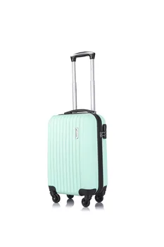 L'case lagaminą bagažo šviesiai žalia mėtų spalvos kelionių lagaminą keliauti kelionę atostogų lagaminą ant ratų Kelionių lagaminai mažas troleibusas atveju
