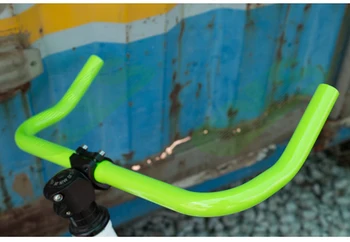 Lengvas bėgių dviratį rankenos aliuminio lydinio bullhorn dviračių rankena barai lenktynių dviratis išlenktas baras statomieji barų 400*25.4 MM