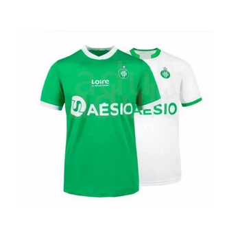 Les Verts 2020-21 jerséis para seguidores Camiseta verde blanco personalizar como Saint Etienne Khazri Saliba St Etienne