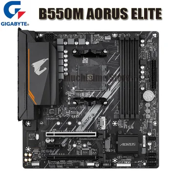 Lizdas AM4 Gigabyte B550M AORUS ELITO Plokštė PCI-E 4.0 DDR4 4733(O. C.)MHz Darbalaukio B550 Placa-Mãe AM4 128GB M. 2 Micro ATX