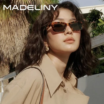 MADELINY Cat Eye Akiniai nuo saulės Moterų 2020 M. Derliaus Dizaineris Juodi Saulės Akiniai Ponios UV400 Didmeninė Atspalvių Akių Gafas MA063