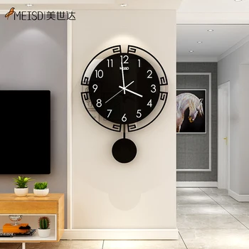 MEISD Kokybės Didelio Laikrodžio Sieniniai Laikrodžiai Modernus Dizainas Akrilo Namų Dekoro Juoda Kvarcas Laikrodžio Švytuoklės Horloge Silent Nemokamas Pristatymas
