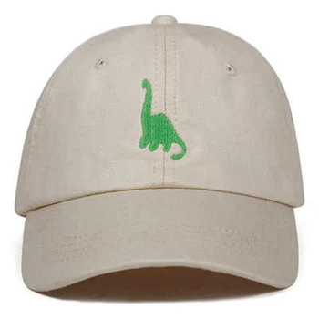 Mados hip-hop tėtis skrybėlę dinozaurų siuvinėjimo beisbolo kepuraitę medvilnės adjustble sporto, laisvalaikio kepurės unisex atsitiktinis kepurės skrybėlės nuo saulės