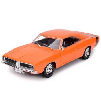 Maisto 1:18 1969 Dodge Įkroviklis R/T Oranžinė Sporto Automobilio Statinio Lydinio Transporto Priemonių Kolekcines Modelio Automobilių Žaislai