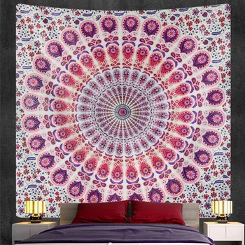 Mandala modelio namų puošybai fantazijos scena gobelenas sienų apdailai Hipių Bohemijos dekoratyvinis lapas jogos kilimėlis sofos antklodė