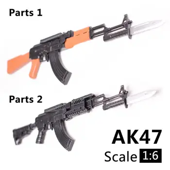Mastelis 1:6 ABS, PVC Surinkti Žaislą Ginklą Modelio Rinkinio AK47 Šautuvas 