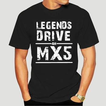Mazda MX5 Legendos Vairuoti MX5 BLACK marškinėliai balti nelaimę tekstas-2912A