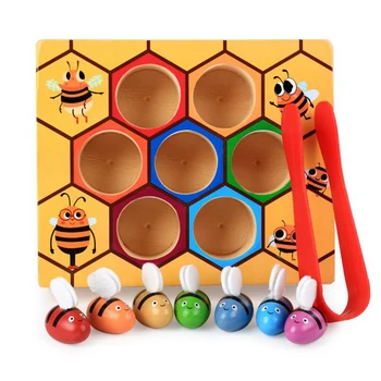Mediniai Simpatijų Educatinal Žaislai Montessori Darbščių Bičių Avilį Žaidimai Vaikams Įrašą Žaislai