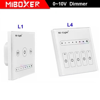 MiBOXER L4 L1 1CH 4 CH 0~10V led jutiklinis ekranas Dimmer, LS4 0/1~10V Tamsos Vairuotojo valdytojas vienos spalvos led juostelės šviesos