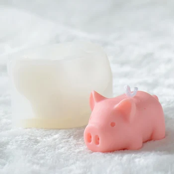 Mielas Kiaulių Žvakė Pelėsių 3D Amatų Silikono Forma