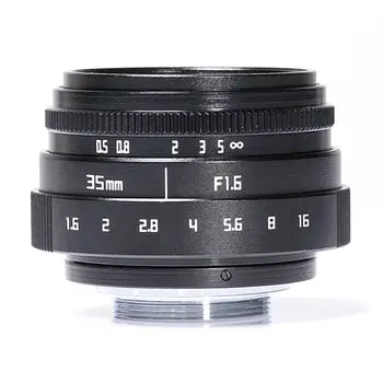 Mini 35mm f/1.6 APS-C VAIZDO Objektyvas+adapteris žiedas+2 Macro Ring+objektyvo gaubtą, P anasonic/O lympus Micro4/3 M4/3 Mirroless Fotoaparatas