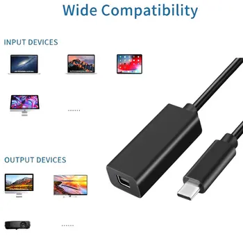 Mini HDTV Adapteris 4K Mini Dp USB-C 3.1 Macbook Vaizdo Tipas-C, Mini Display Port HDMI Konverteris Nešiojamojo kompiuterio Ekranas