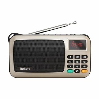 Mini Nešiojamos FM Radijo Rolton W405 Įkrovimo Nešiojamą FM MP3 Muzikos Grotuvas Garsiakalbis, USB TF Radijo imtuvas Imtuvas Su LED Ekranas