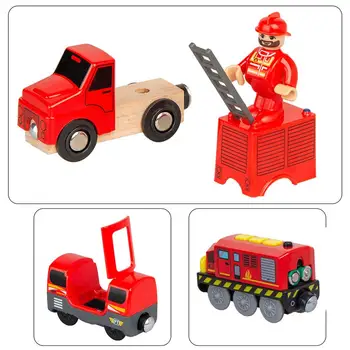 Mini RC Automobilių Nuotolinio Valdymo pultas RC Elektrinis Mažos Traukinio Žaislų Rinkinys Maži Žaisliniai Traukiniai susijusi Su Mediniai Geležinkelio Bėgių Įdomus Žaislas