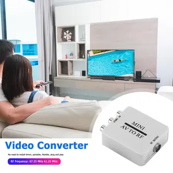 Mini RCA AV CVSB RF HD Video Converter Paramos RF 67.25/61.25 MHz TV Switcher mažas Energijos Suvartojimas Nėra Maitinimo Adapteris