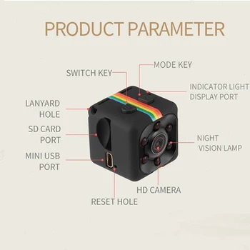 MiniCamera SQ11 1080P Sporto DV Infraraudonųjų spindulių Naktinio Matymo Kamera Automobilio DV Digital Video
