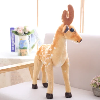 Modeliavimo vaikų pliušinis žaislas sika elniai aukštos kokybės pliušas gyvūnų lėlės vaikų gimtadienį Kalėdų dovana, namų puošybai