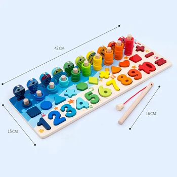 Montessori Ugdymo Mediniai Žaislai Vaikams Valdybos Matematikos Žvejybos Skaičius Numeriai Skaitmeninės Formos Rungtynių Pradžioje Švietimo Vaikui Dovana Žaislas