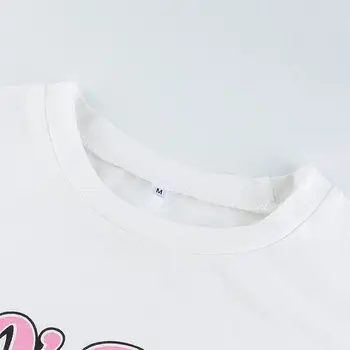 Moterys Vasarą trumpomis Rankovėmis Laisvi Marškinėliai Juokinga 90-ųjų Kūdikis Grafinis Atspausdintas Laiškas Negabaritinių Tunika Viršūnes Harajuku Streetwear