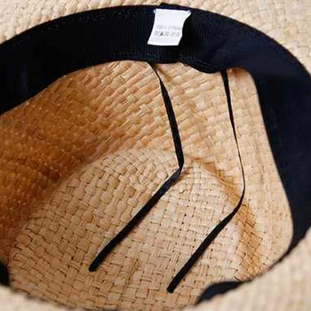 Moterų Vasaros Saulės Skrybėlę Su Dideliais Kraštų Ponios Rafija Šiaudų Skrybėlę Pakraštyje Didelis Paplūdimys Skrybėlės Atostogų Sombrero Hombre Verano Sulankstomas