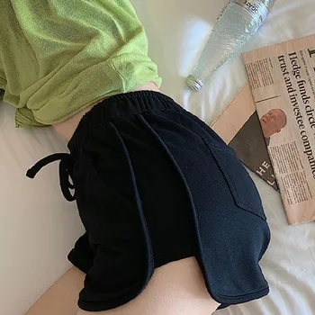Moterų šortai vasarą 2020 prarasti slim universalus paaukštintu liemeniu atsitiktinis plataus kojų a-žodis karšto pants in mados Trumpas Kelnes