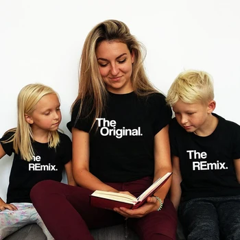 Motina Dukra Marškinėliai Mini Me Suaugusiųjų Unisex Apranga Atitikimo Marškinėliai moteriški Drabužiai Koordinavimo Nustatyti Šeimos Miela Medžiaga