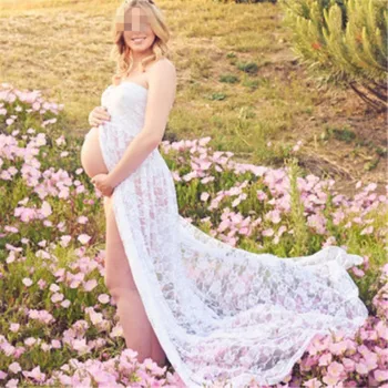 Motinystės fotografija maxi Motinystės suknelė Nėrinių nuo Peties Motinystės Suknelė Išgalvotas fotografavimo nuotraukų vasaros nėščia suknelė Plius