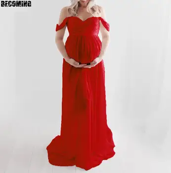 Motinystės suknelės už nuotrauką šaudyti didelio Dydžio, Suknelė Nėštumo fotografija Seksualus Motinystės Dress Fotografavimo Nuotraukų Vasaros Nėščia Suknelė