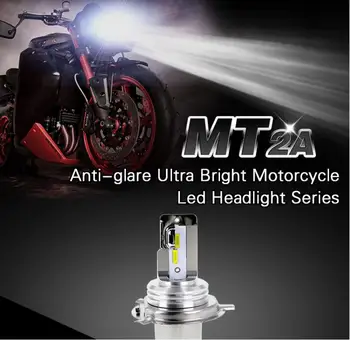 Motociklo 12v H4 BA20D H6 Hi Lo Moto šviesų LED Žibintai Motociklą LED Lempos Konversijos Rinkinys Lemputes 18W 6000K