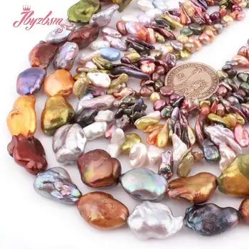 Multi-Color Laisvas Gėlavandenių Perlų, Natūralaus Akmens Karoliukai, Papuošalai Priėmimo 