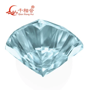 Mėlyna spalva trilijono formos Sic medžiagos moissanites prarasti gem akmens qianxianghui