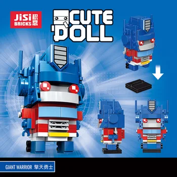 Mūrinis Transformatorius Optimus Prime Brickheadz Žaislai Vaikams Kamane Megatron Super Herojus Mažų Statybos Blokuoti Modelio Rinkinys Berniukams