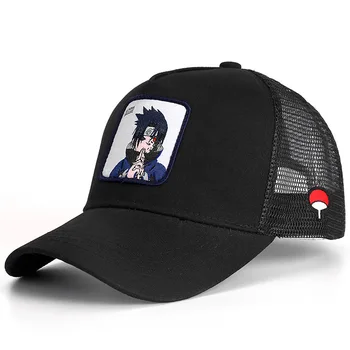 NARUTO Naujas Prekės ženklas UCHIHA SASUKE Anime Snapback Cap Medvilnės Beisbolo Kepurė Vyrams, Moterims, Hip-Hop Tėtis Akių Skrybėlę Trucker Dropshipping