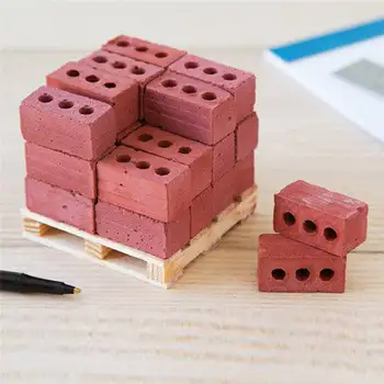 NAUJAS 32Pcs Mini Cemento Gargažė Plytų Statyti Savo Maža Sienos Mini Raudonų Plytų nemokamas pristatymas didmeninė 20