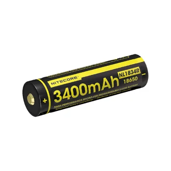 NITECORE NL1834R 3400mAh Didelio Našumo Micro-USB Li-ion Baterija 12.24 Wh 3,6 V Mygtuką Viršuje 18650 Baterija Saugomos