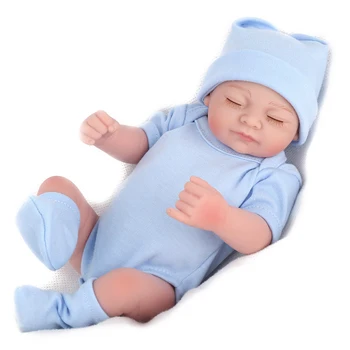 NPKDOLL Mini Reborn Baby Doll Tikroviška silikono Vonios žaislai mergaitėms Miego mergina lėlės naujai vaikams Kalėdų Dovana 10 colių