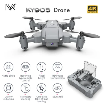 NYR 2020 Naujas KY905 Mini Drone 4K 1080P HD Kamera, WiFi Fpv Oro Slėgio Aukščio Laikyti Pilkos spalvos, Sulankstomas Quadcopter RC Dron Vaikų Žaislas
