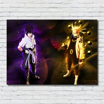 Naruto Naruto Uzumaki Sasuke Uchiha Dažymo kokybės Namų Dekoro Meno Dekoro plakatai gyvenimo sienos meno tapybos drobės R62