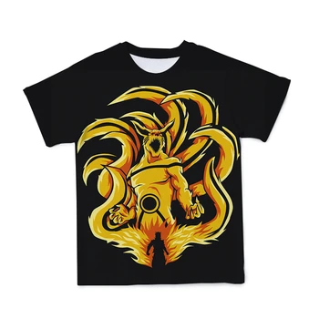 Naruto Negabaritinių VYRIŠKI T-Shirt 3D Spausdinimo Mados Trumpas Rankovės Patogus, Kvėpuojantis Hip-Hop Stiliaus (Pritaikyti) 110-6XL