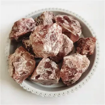 Natūralus akmuo raudona braškių raw grubus kristalai gydomųjų akmenų feng shui