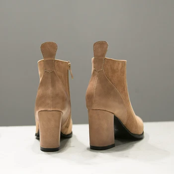 Nauja Rudens Žiemos Moterų Batai Aukštos Kokybės Kietas Nėriniai-up Europos Ponios batai PU Odos Mados Batai