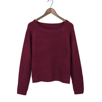 Nauja Rudens žiemos moterims megztiniai ir puloveriai korėjos stiliaus ilgomis rankovėmis atsitiktinis derliaus megztinis plonas kietas megzti džemperis džemperis