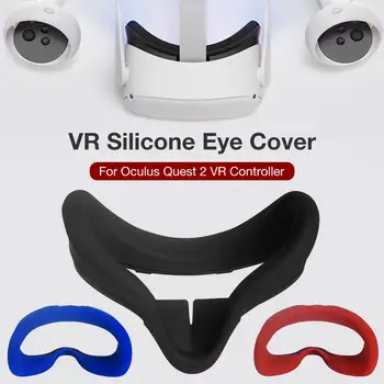 Nauja Silikoninė Akių Kaukė Apima Padas Oculus Quest 2 VR Ausines Kvėpuojantis Kovos su prakaito Šviesos Blokavimas Akių Padengti Oculus Quest2