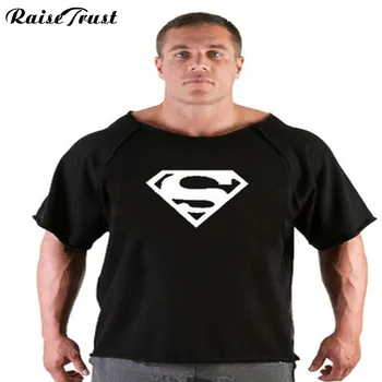 Nauja vasaros kultūrizmo ir trumpas vyrų Aukštos kokybės raumenų undershirt Plius dydis drabužių sveikatingumo kultūrizmo T-Shirts