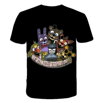 Naujas 3D FNAF T-Shirts Aukštos Kokybės Vaikų marškinėliai Berniukams, Mergaitėms, Drabužiai fnaf vaiko Marškinėliai Animaciją žaidimas Tees Poliesterio o-kaklo
