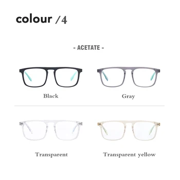 Naujas Acetatas Optiniai Akinių Rėmeliai Vyrų Retro Vintage Aikštėje Akinių Vėpla Moterų Skaidrus Receptinių akinių Akiniai