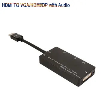 Naujas HDMI Konverteris 4 1 Stebėti Displayport HDMI Audio DVI/VGA/HDMI Vaizdo Adapterio Kabelis, HDTV LED Multimedia Projektorius