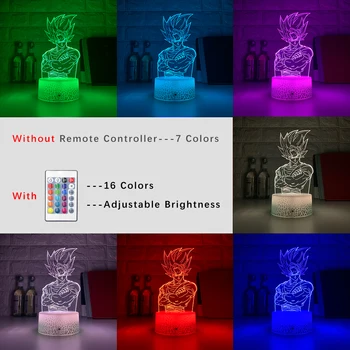 Naujausias 3D LED Nakties Šviesos Veiksmų Skaičius, 7 Spalvų Touch Optinė Iliuzija Stalo Lempa Namų Puošybai Modelis Gamyklos Dropshipping