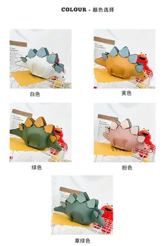 Nauji krepšiai moterų 2020 m. mini pečių maišą mielas Mergaičių dinozaurų forma oda shopper kelionės apsipirkti piniginės Monetos rankinėje Pack